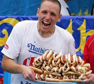 Hot Dog Eating Contest at Folly Beach