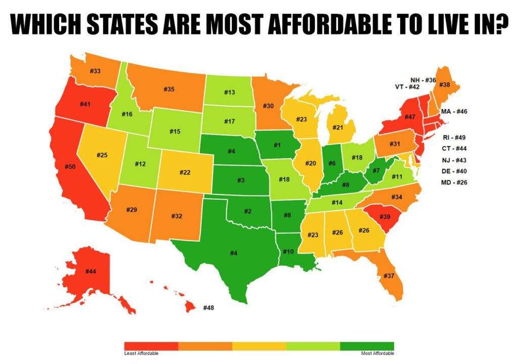 Cheapest States To Live In Map 2024 Pdf Gaby Pansie