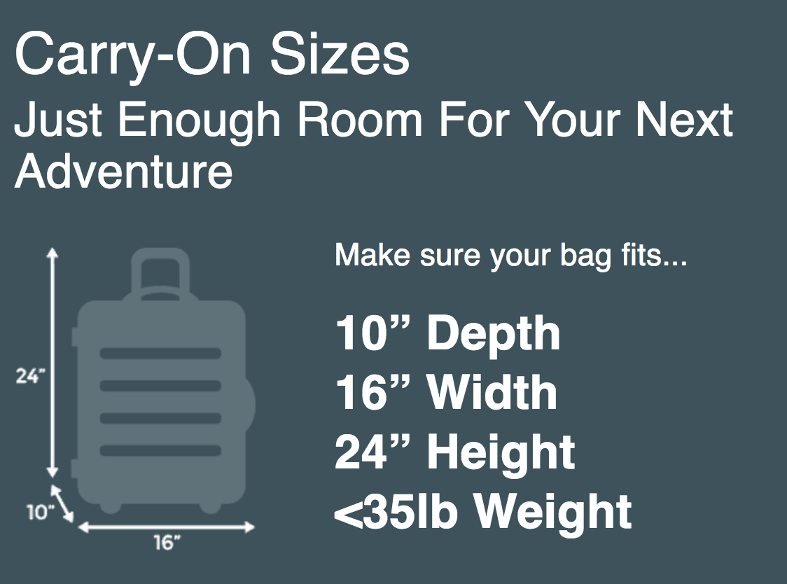 frontier airlines check in baggage size